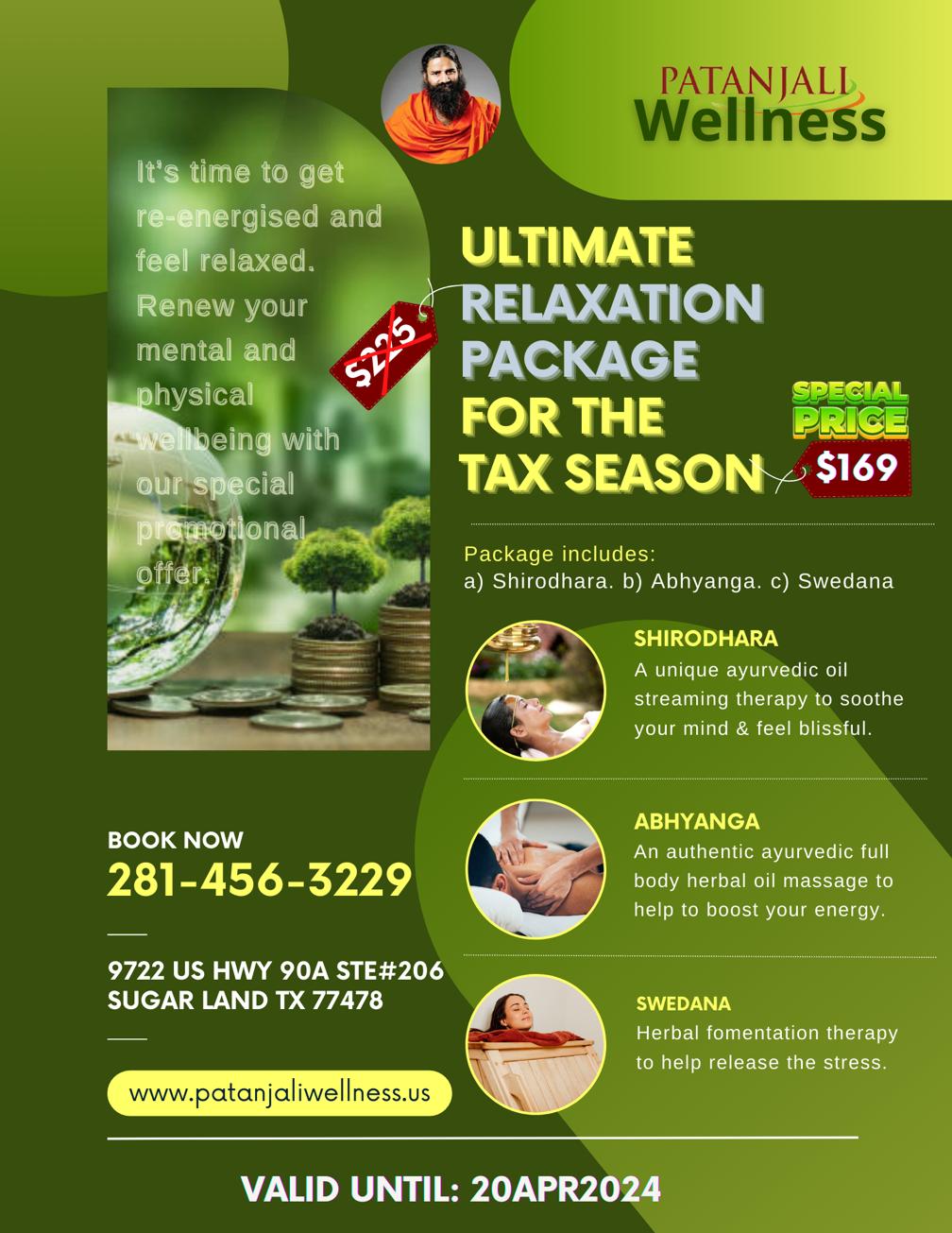 Ultimate Relaxation Package for the Tax Season